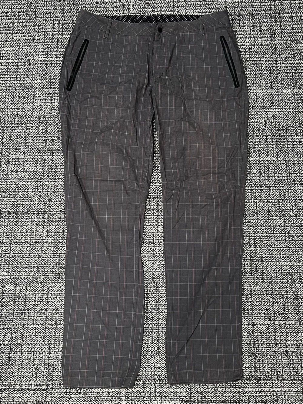lululemon athletica Men's Charcoal Plaid Performance Pants